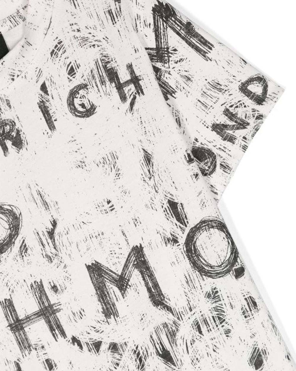 John Richmond kids T-shirt con pattern ton sur ton Flash Sale