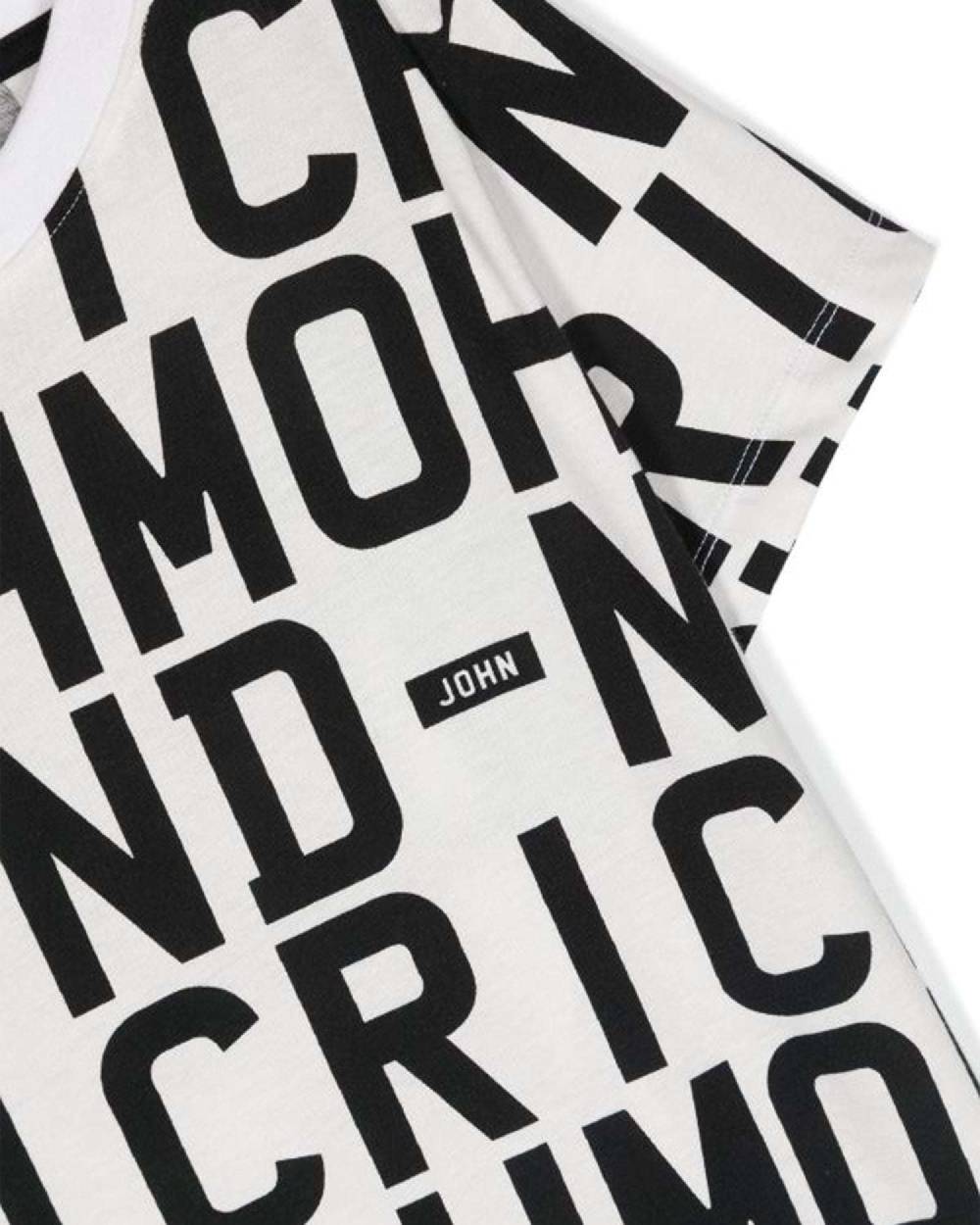 John Richmond kids T-shirt con pattern ton sur ton Flash Sale