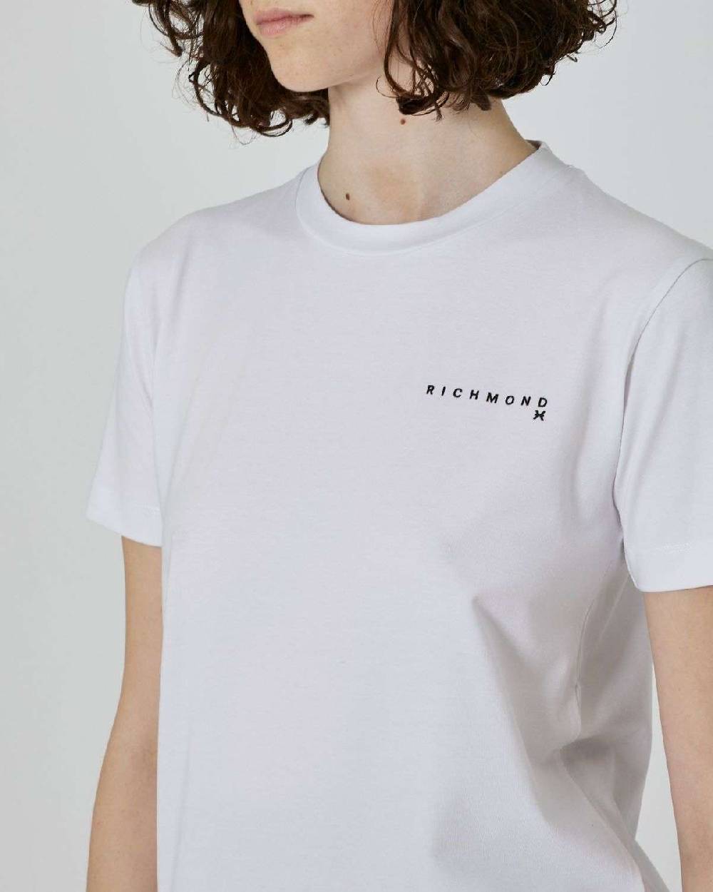 John Richmond T-shirt con logo a contrasto sul davanti Liquidazione