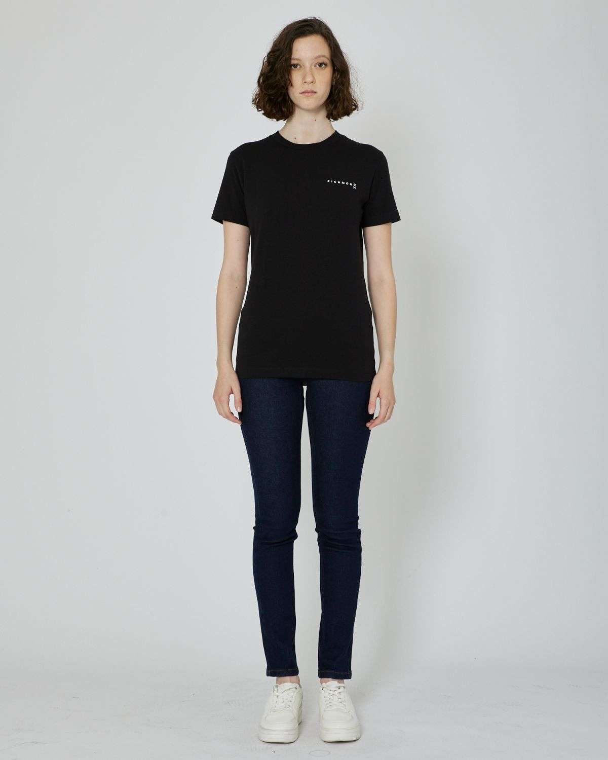 John Richmond T-shirt con logo a contrasto sul davanti Liquidazione