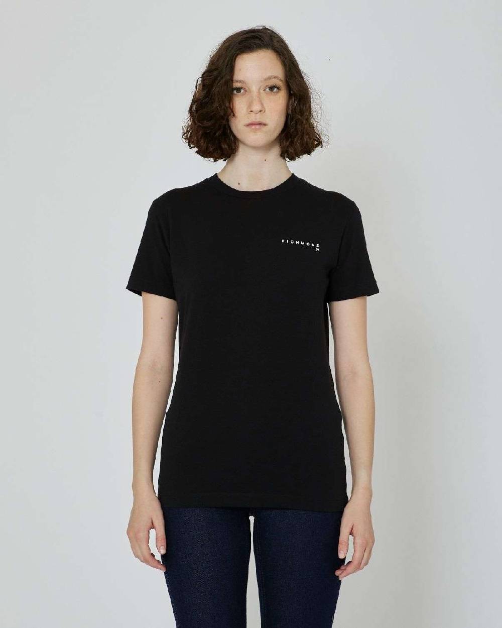 John Richmond T-shirt con logo a contrasto sul davanti Liquidazione