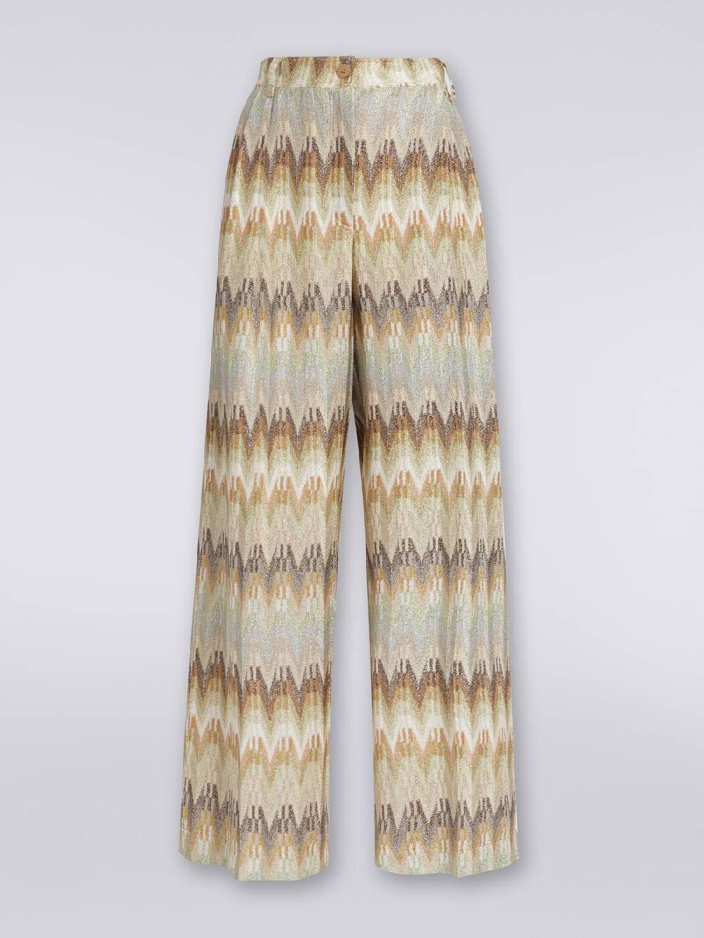 M Missoni Pantaloni classici in viscosa zig zag con lurex Fino Al -60%