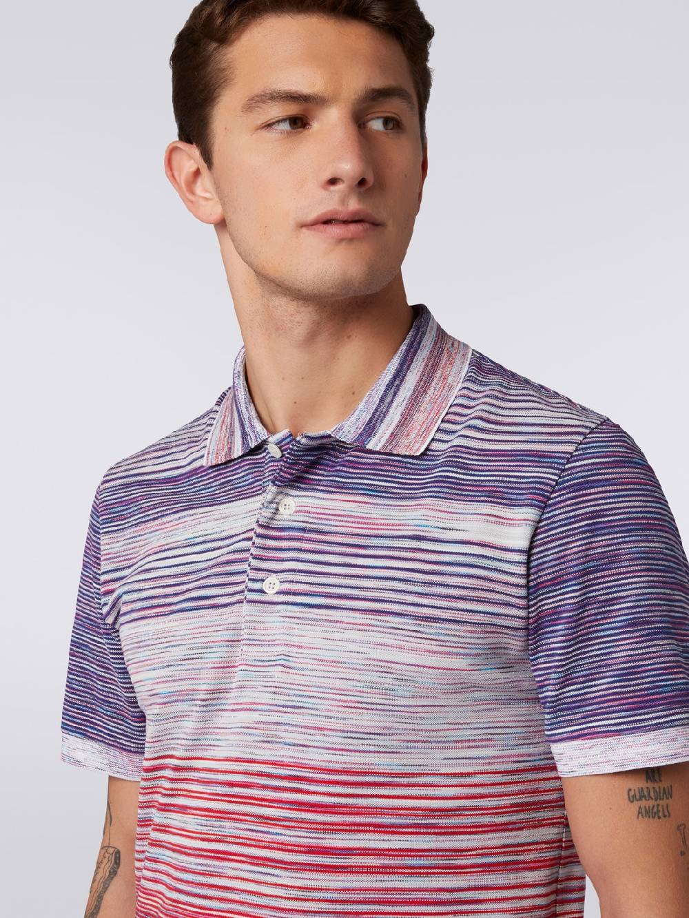 M Missoni Polo in piquet di cotone fiammato Hotsell