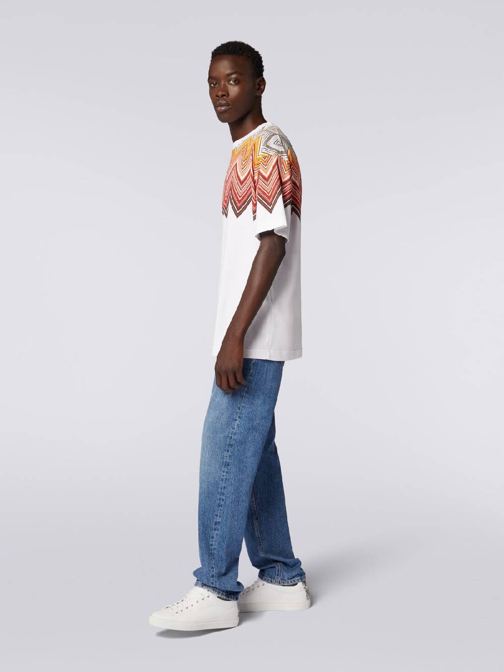 M Missoni T-shirt oversize in cotone con stampa macro zig zag In Saldo