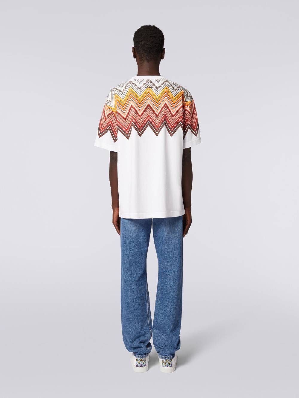 M Missoni T-shirt oversize in cotone con stampa macro zig zag In Saldo