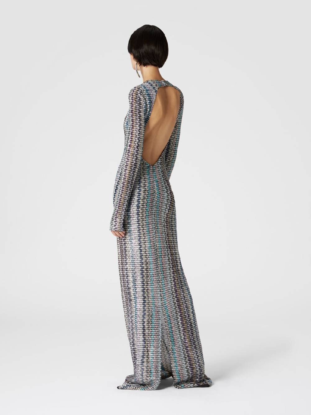 M Missoni Abito lungo con paillettes e dettaglio cut out Bestseller