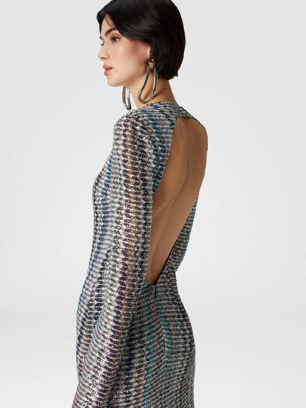 M Missoni Abito lungo con paillettes e dettaglio cut out Bestseller