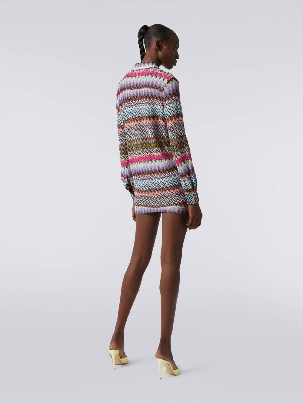 M Missoni Camicia in maglia di viscosa chevron con lurex Esporta salva