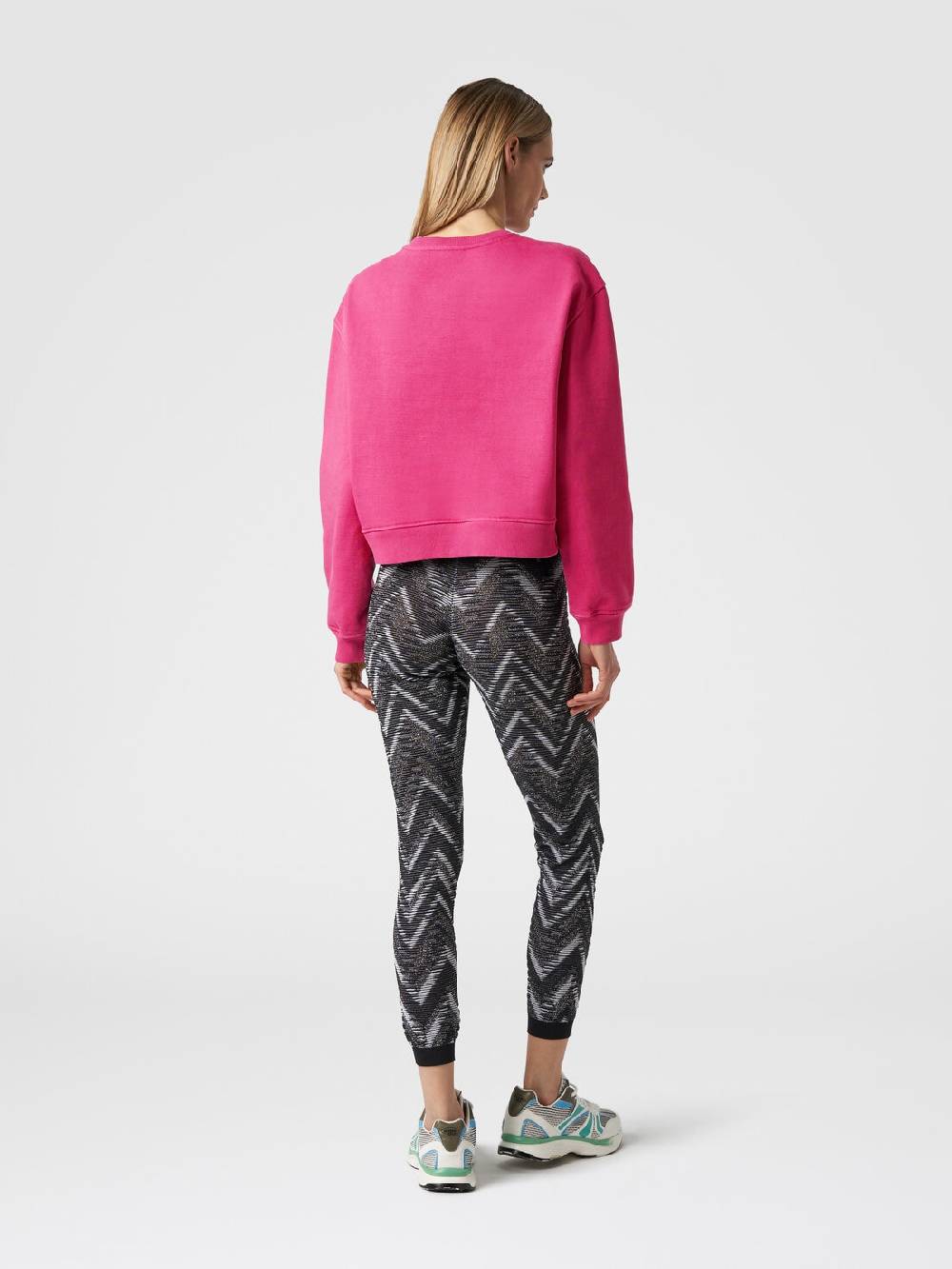 M Missoni Felpa girocollo in cotone con logo Spedizione gratuita