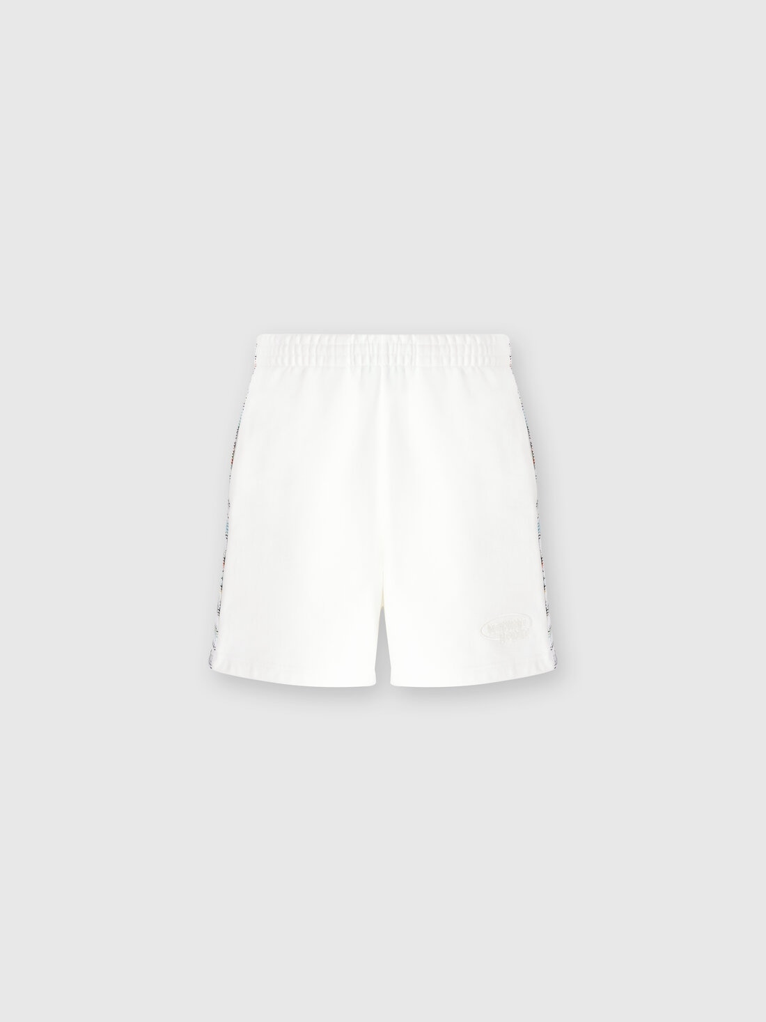 M Missoni Shorts in felpa di cotone con logo e bande laterali in maglia Fornitura limitata