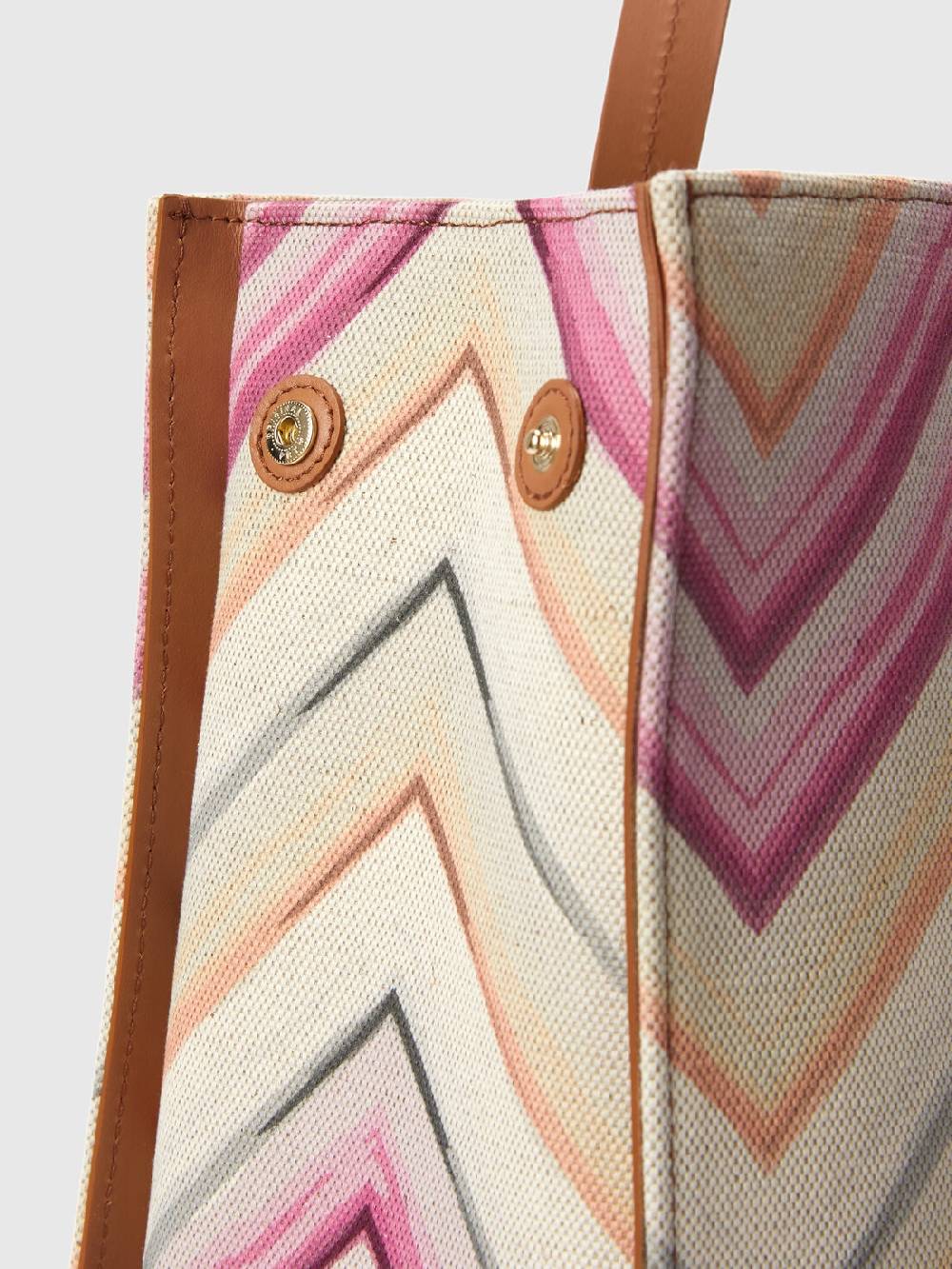 M Missoni Tote bag in misto cotone con motivo chevron Offerta esclusiva