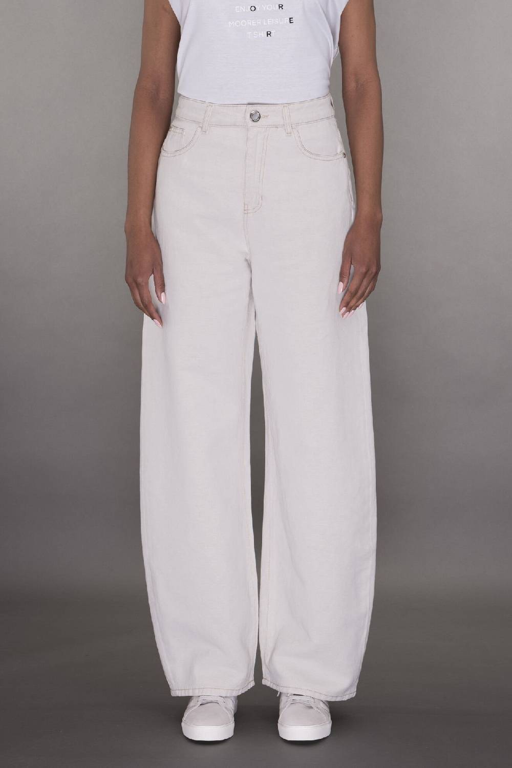 Moorer Pantaloni BLANCHE-25 ECRU Promozione Limitata
