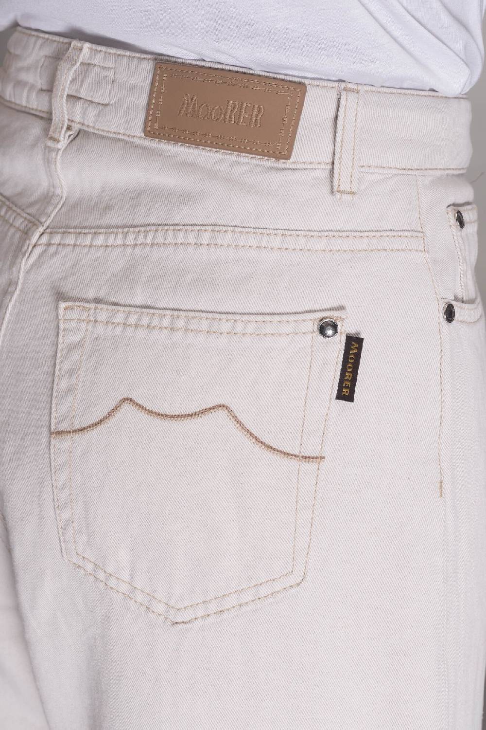 Moorer Pantaloni BLANCHE-25 ECRU Promozione Limitata