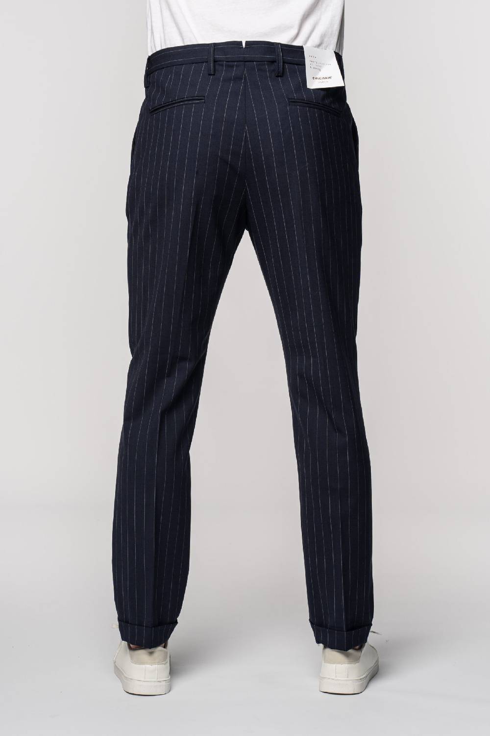 Officina 36 Abito in tela fresco lana gessata blu Only for today