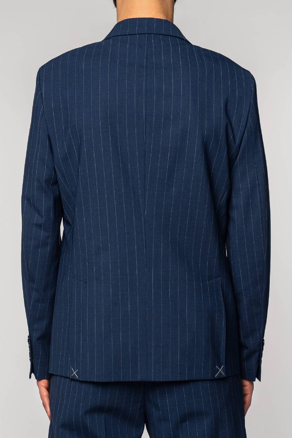 Officina 36 Abito in tela fresco lana gessata color denim Discount Store per i nuovi prodotti