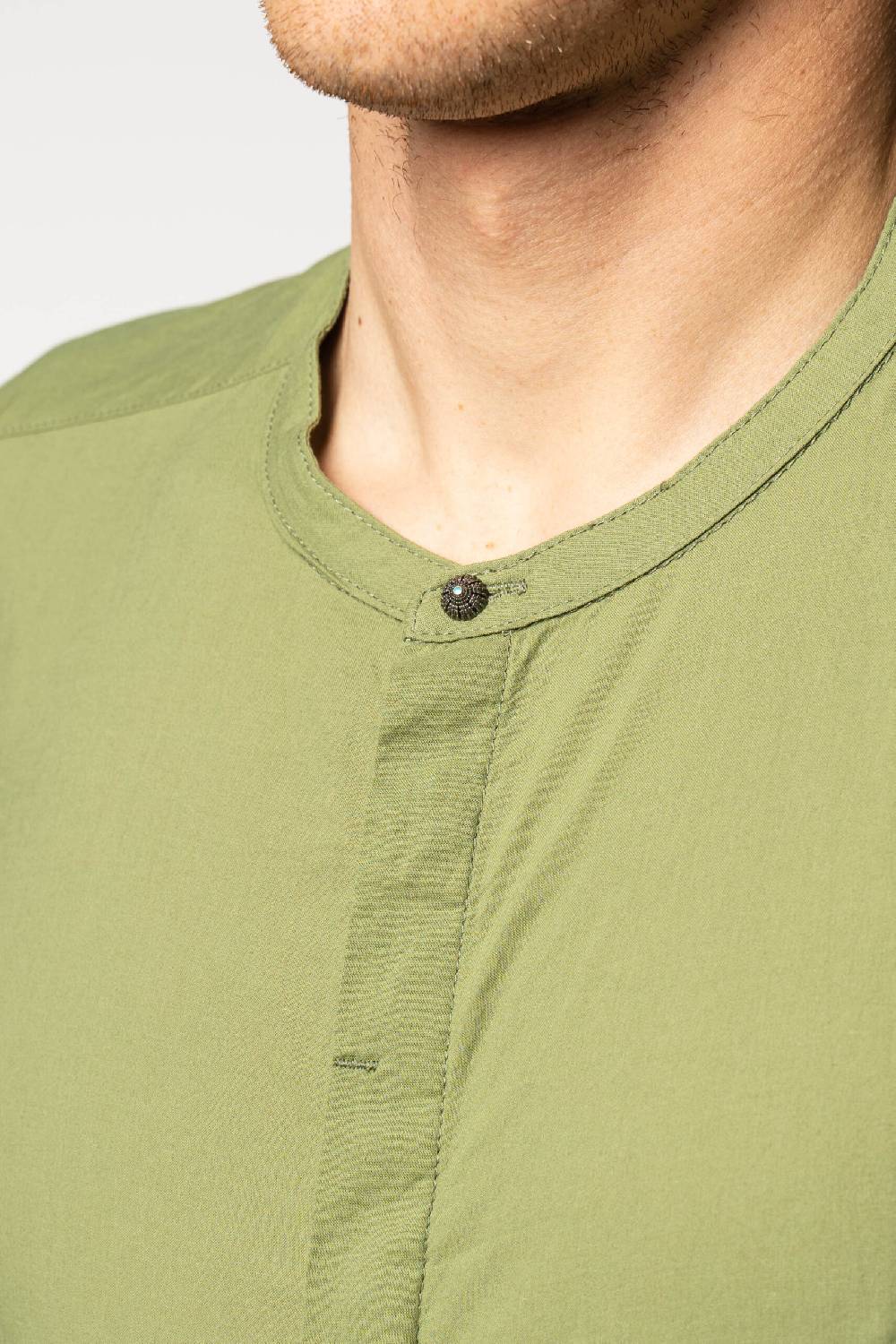 Officina 36 Camicia in mussola verde salvia Black Friday Prezzi