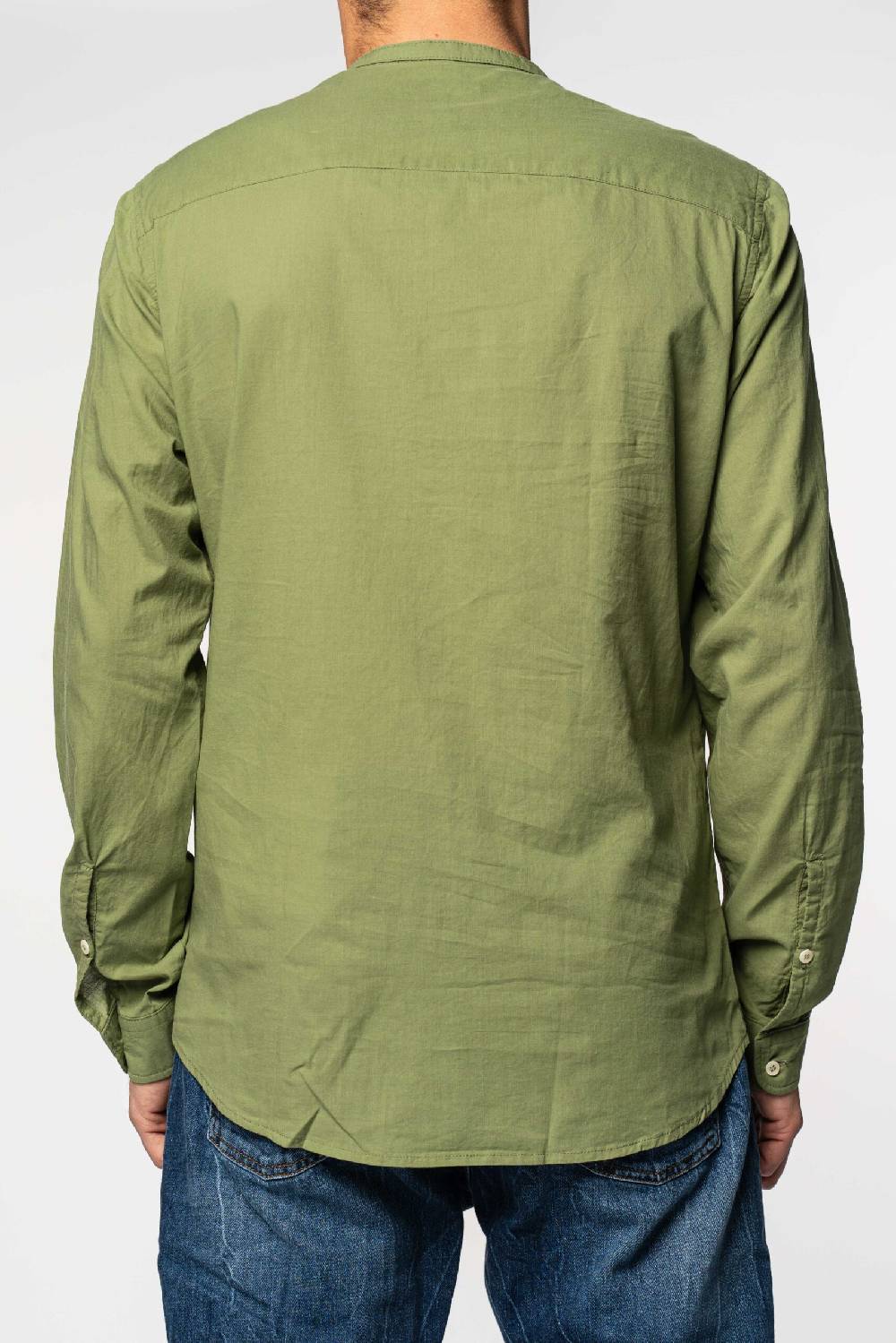 Officina 36 Camicia in mussola verde salvia Black Friday Prezzi