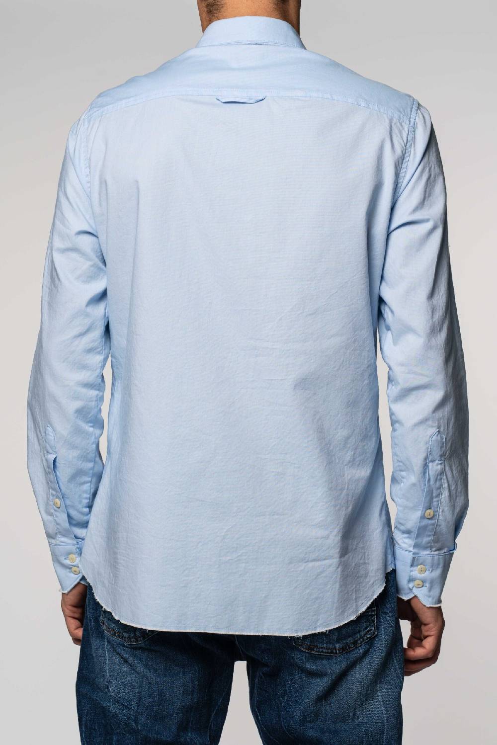 Officina 36 Camicia in oxford color cielo In vendita