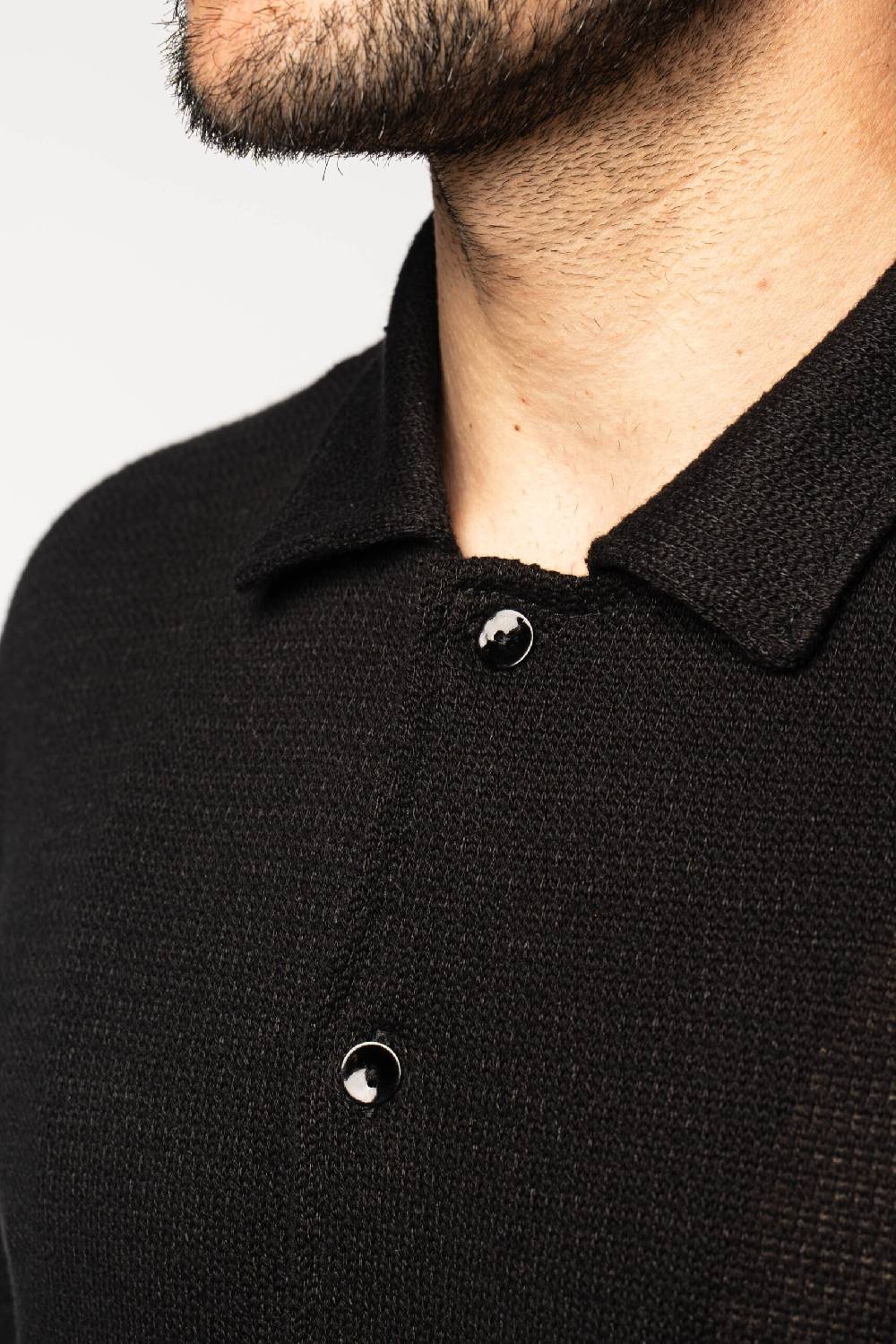 Officina 36 Camicia nera in jersey Spedizione Gratuita