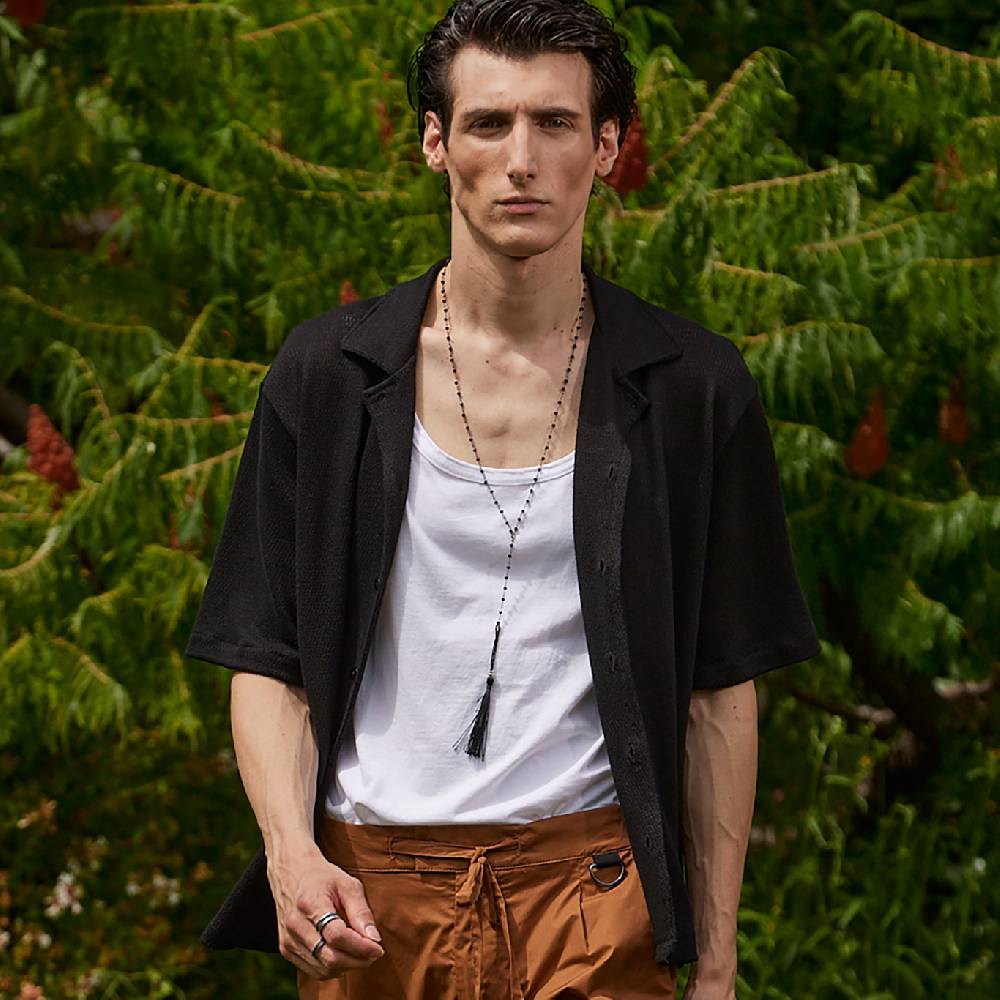 Officina 36 Camicia nera in jersey Spedizione Gratuita