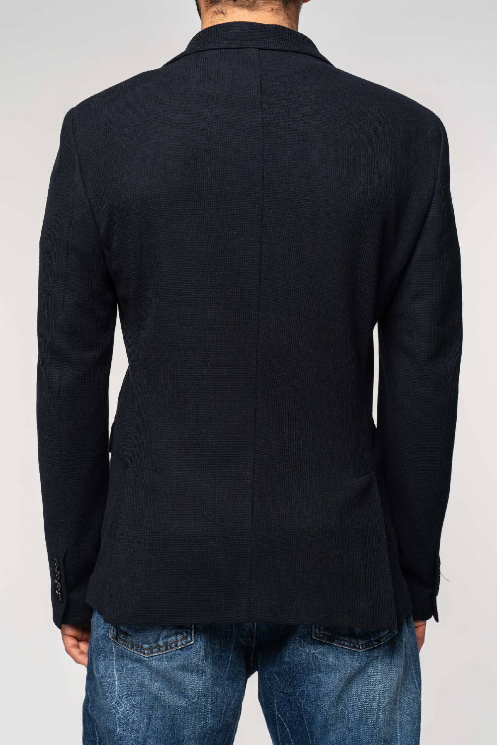 Officina 36 Giacca blu in nido d’ape in maglia Affare Del Giorno