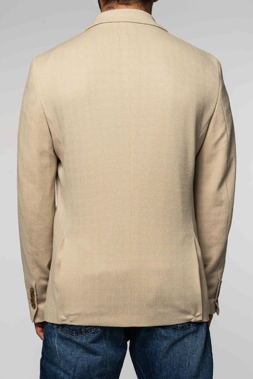 Officina 36 Giacca in jacquard in maglia color sabbia Sconto