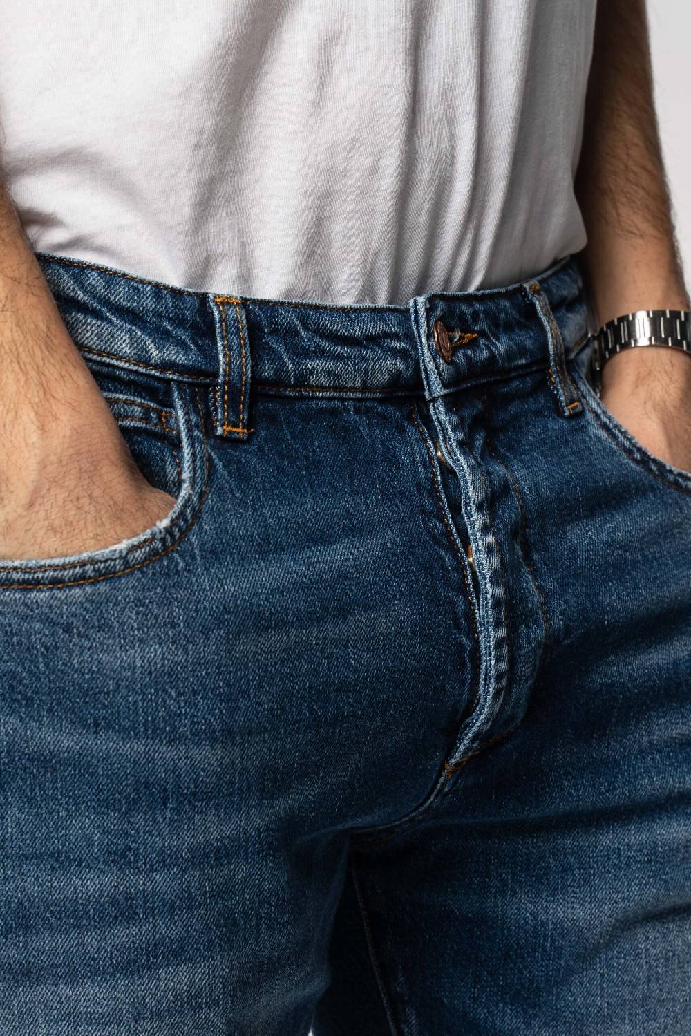 Officina 36 Jeans in denim blu con lavaggio chiaro I Più Venduti