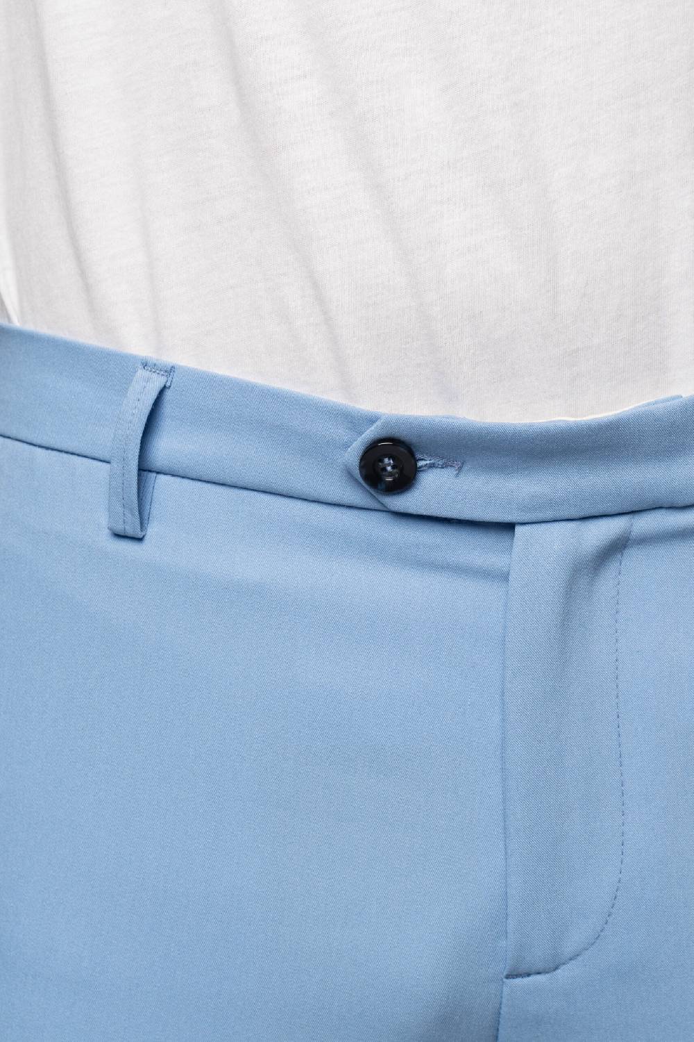 Officina 36 Pantaloni in tessuto tecnico color cielo Negozio online di fabbrica