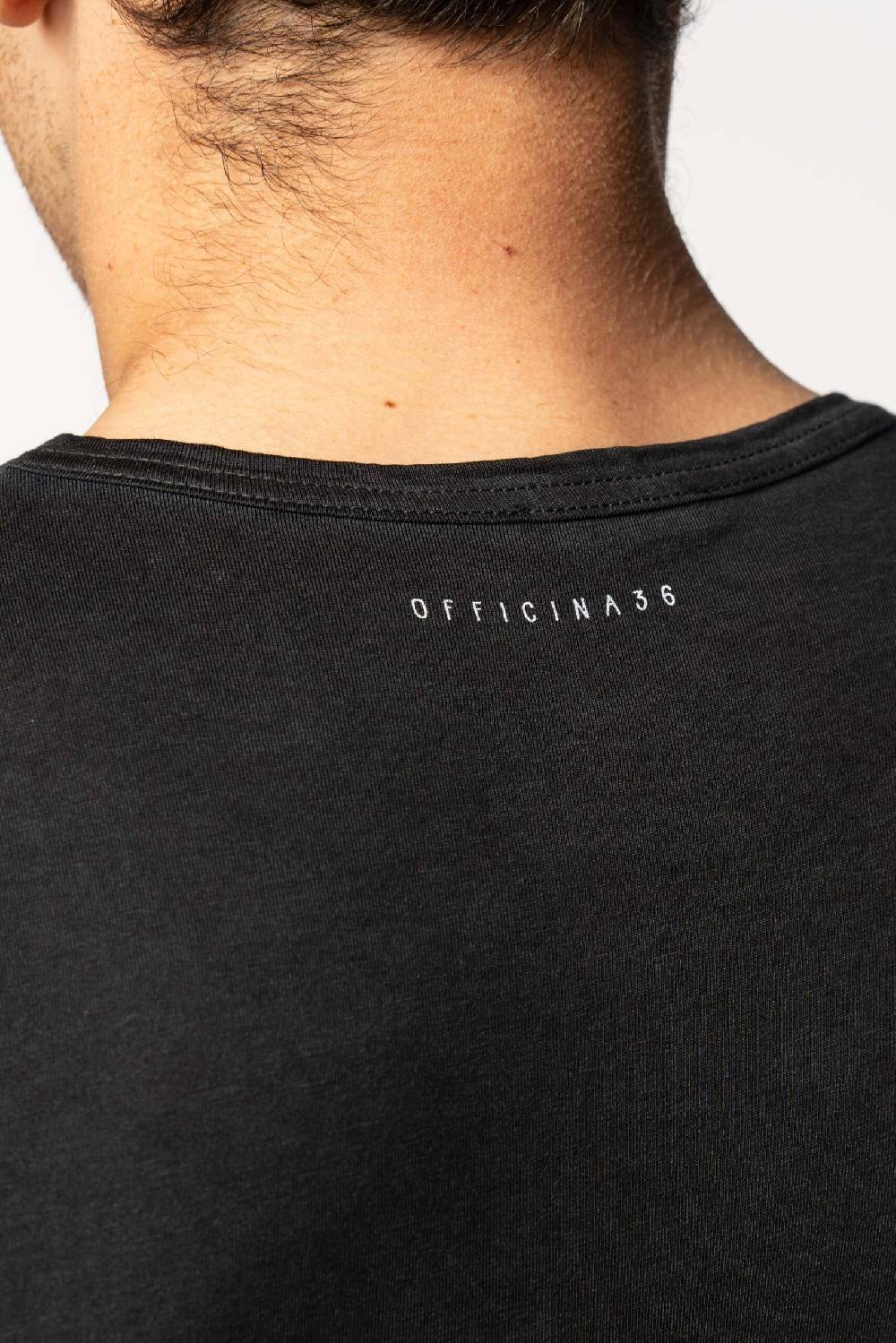 Officina 36 T-shirt smanicata in jersey color carbone Shopping online