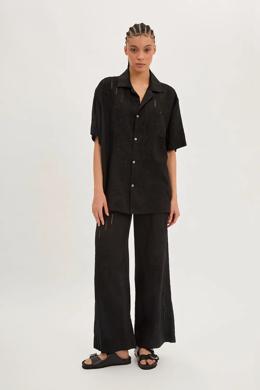 P.A.R.O.S.H. CAMICIA IN LINO RICAMATA Promozione