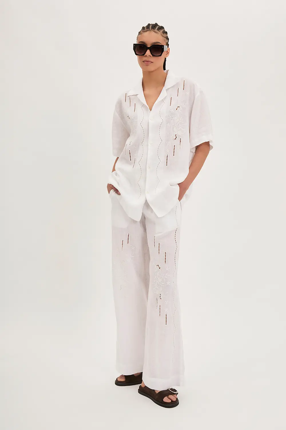 P.A.R.O.S.H. CAMICIA IN LINO RICAMATA Pezzi Unici