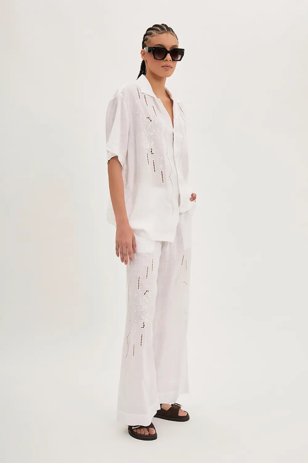 P.A.R.O.S.H. CAMICIA IN LINO RICAMATA Pezzi Unici