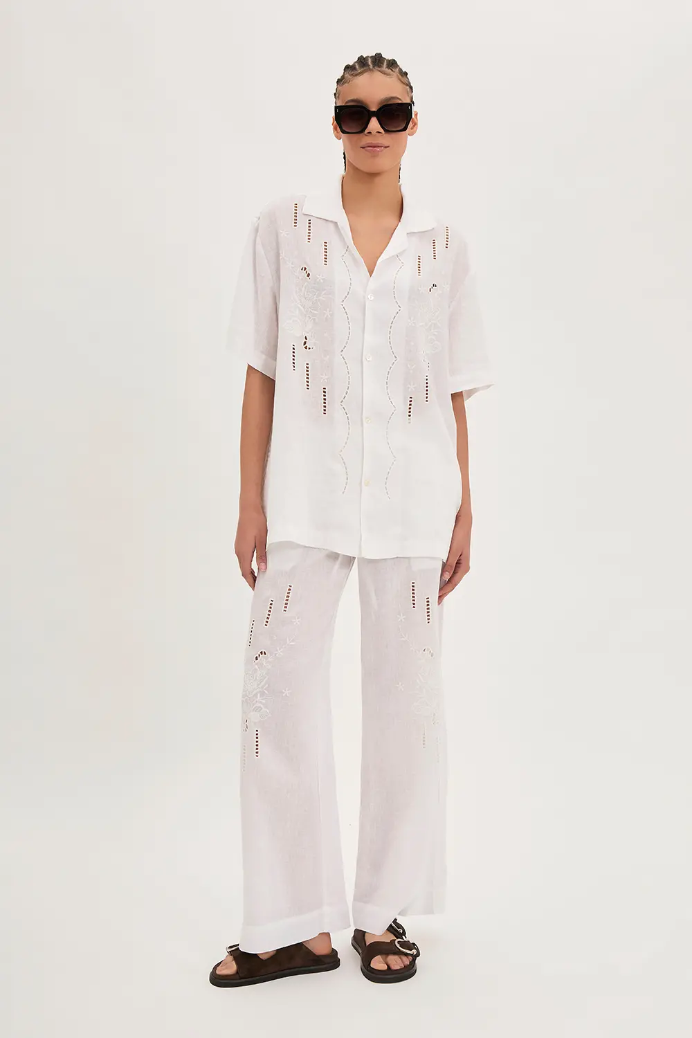 P.A.R.O.S.H. CAMICIA IN LINO RICAMATA Pezzi Unici