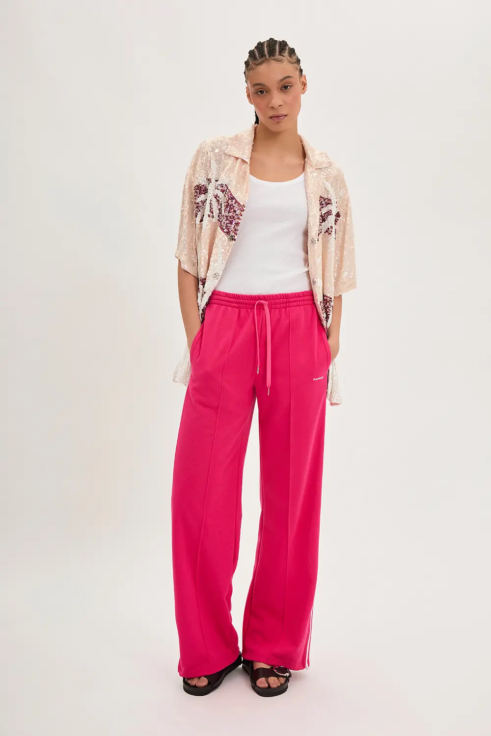 P.A.R.O.S.H. CAMICIA PAILLETTES PALME Consegna Veloce