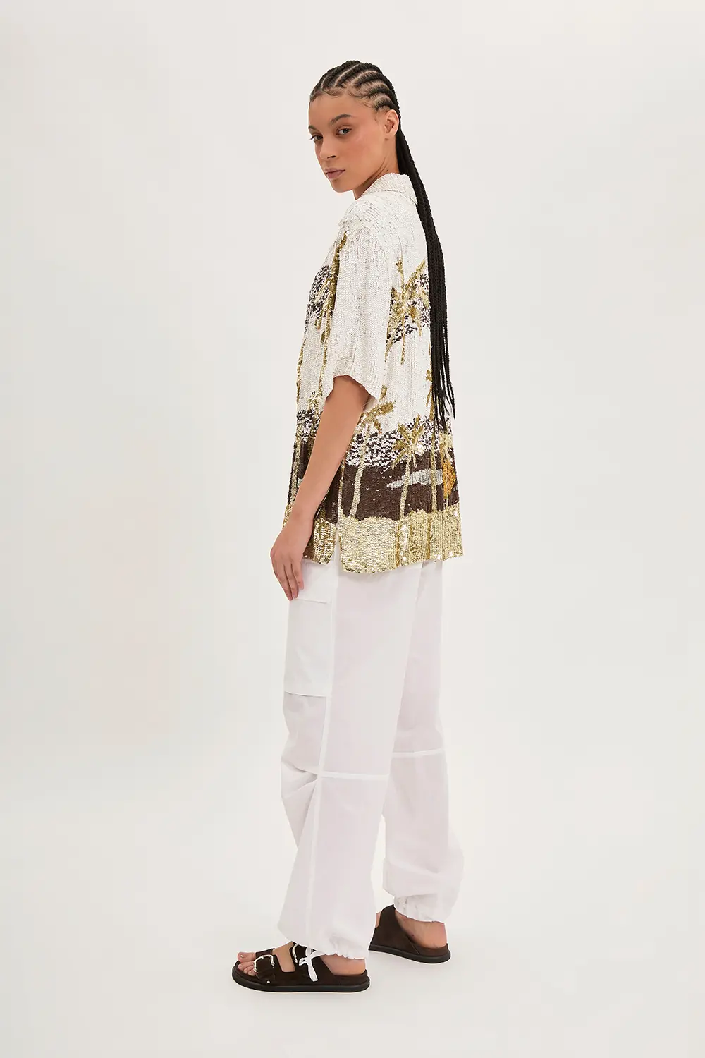 P.A.R.O.S.H. CAMICIA PAILLETTES PALME Fino Al -60%