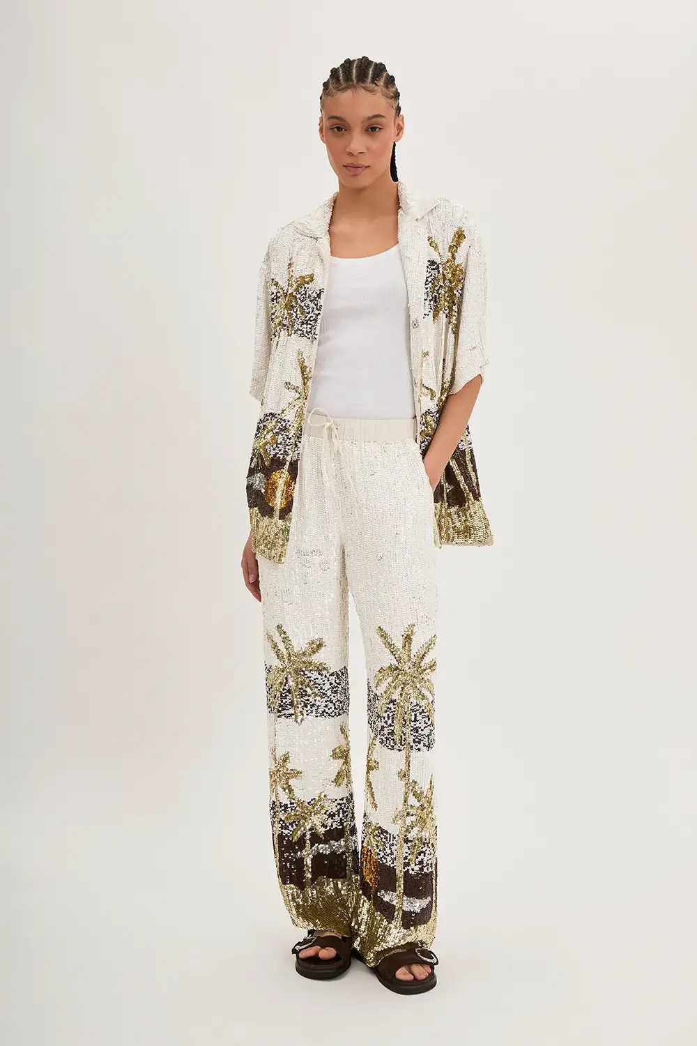 P.A.R.O.S.H. CAMICIA PAILLETTES PALME Fino Al -60%