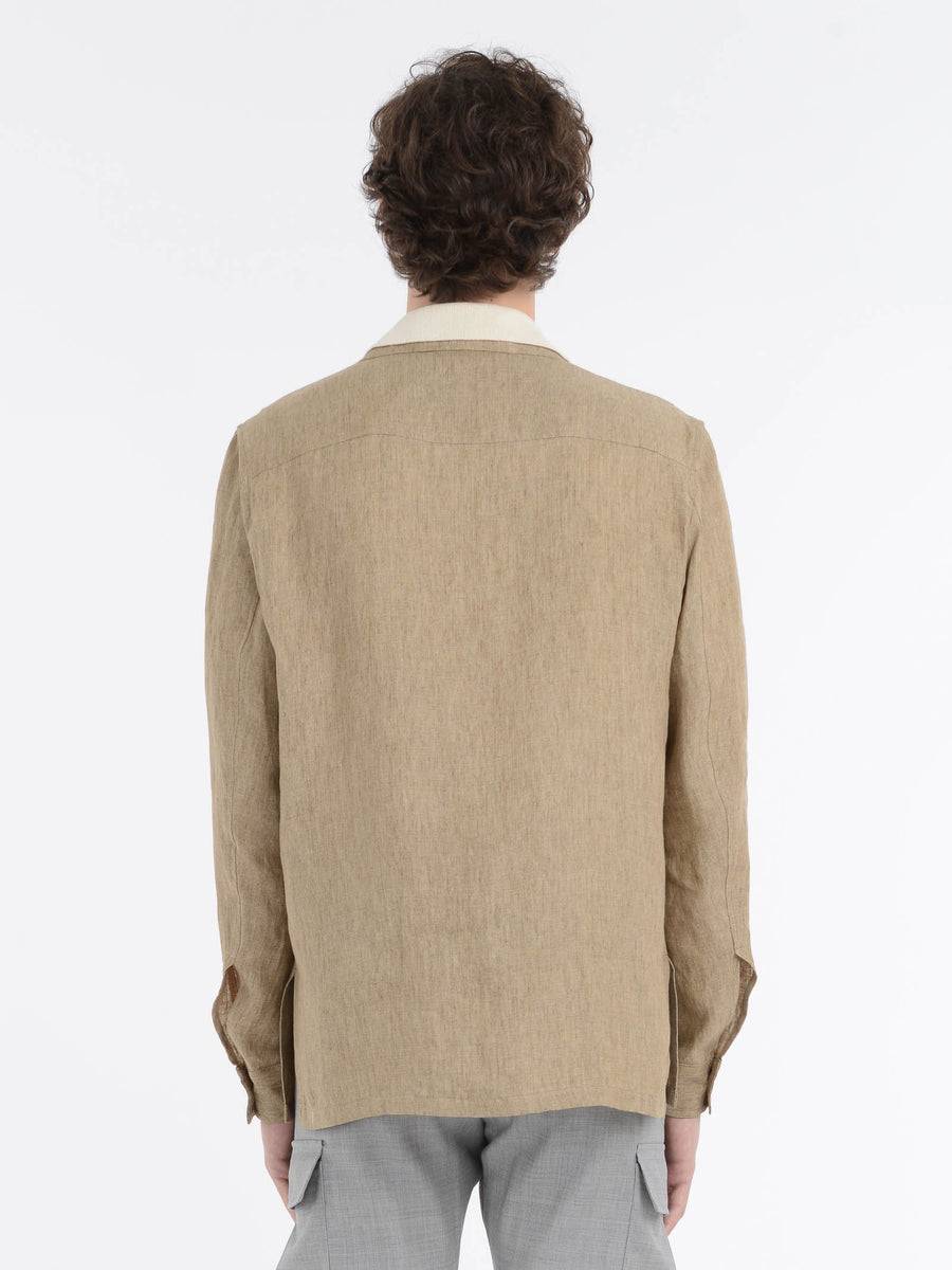 Paoloni Overshirt lino delavè Consegna Veloce