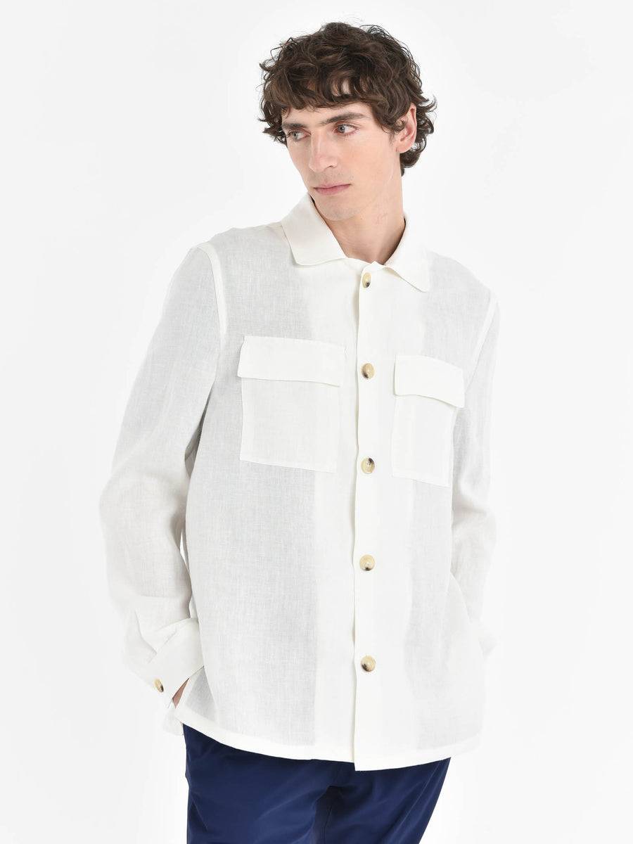 Paoloni Overshirt lino delavè Fino al 55% di sconto