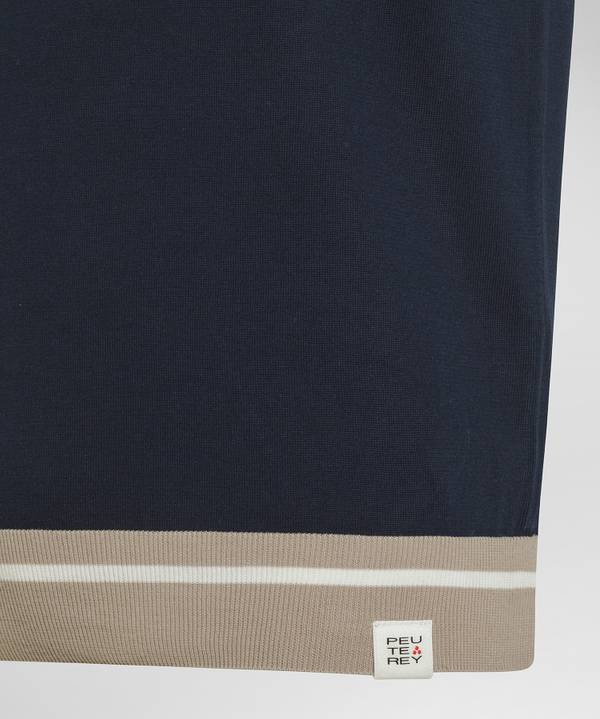 Peuterey Polo in tricot di cotone con dettagli rigati Offerta Anniversario