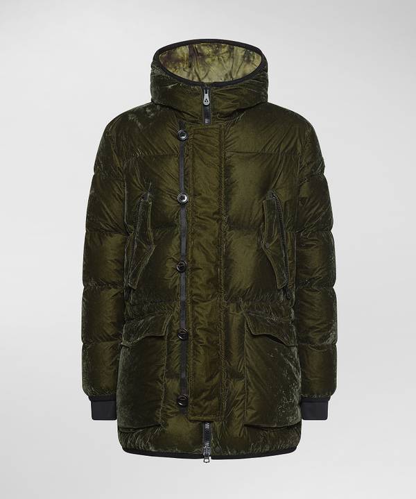 Peuterey Parka Lungo In Tessuto Made In Italy Outlet
