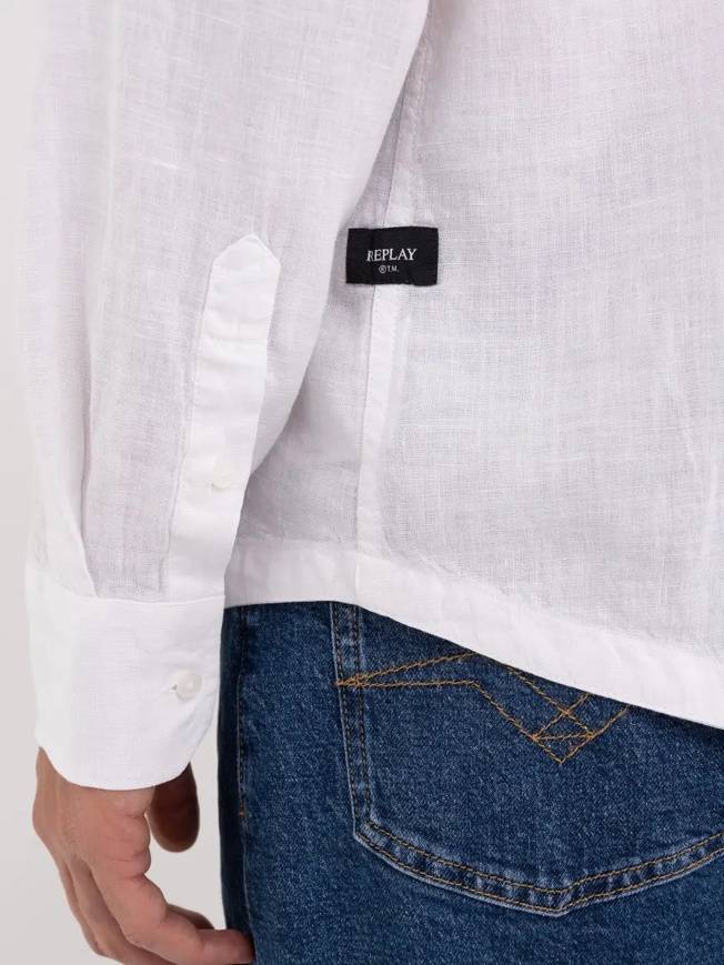 Please Jeans REPLAY CAMICIA - WHITE Sconto di tempo limitato