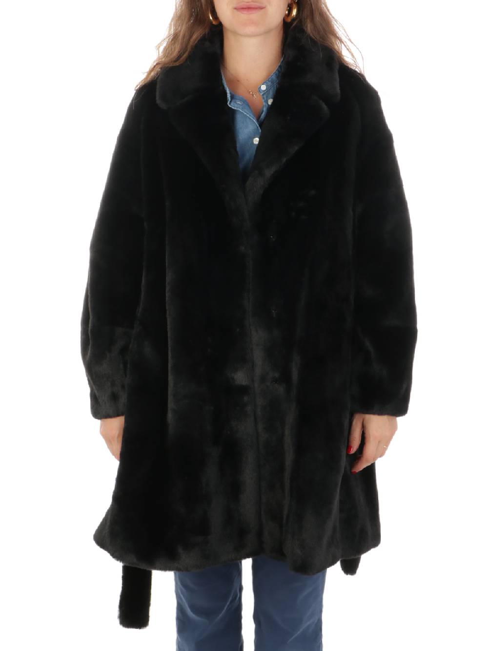 NENETTE Giacca Lunga Donna in Ecopelliccia Cyber Monday