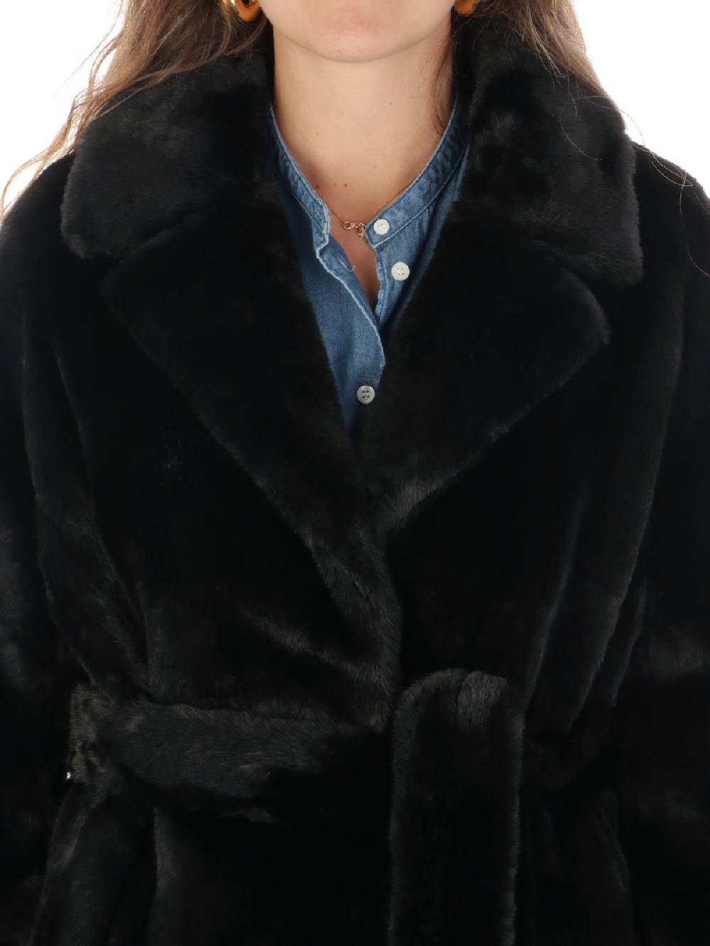 NENETTE Giacca Lunga Donna in Ecopelliccia Cyber Monday