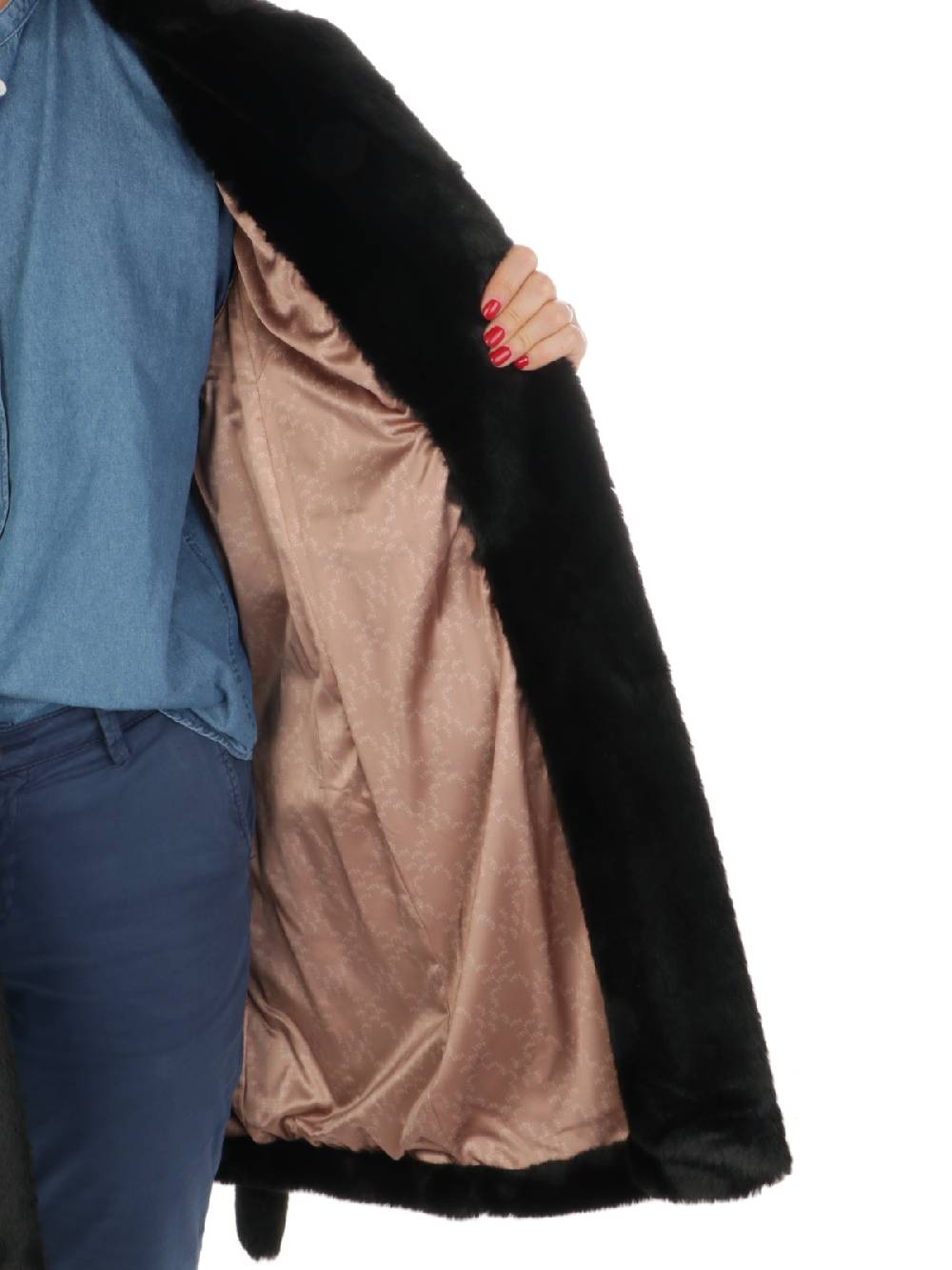 NENETTE Giacca Lunga Donna in Ecopelliccia Cyber Monday