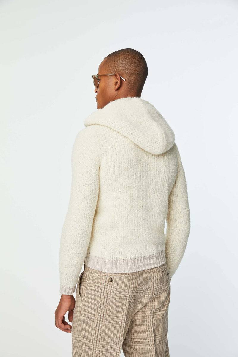 Lubiam Maglia con zip e con cappuccio avoiro Maglia con zip e con cappuccio avoiro Comprare a buon mercato