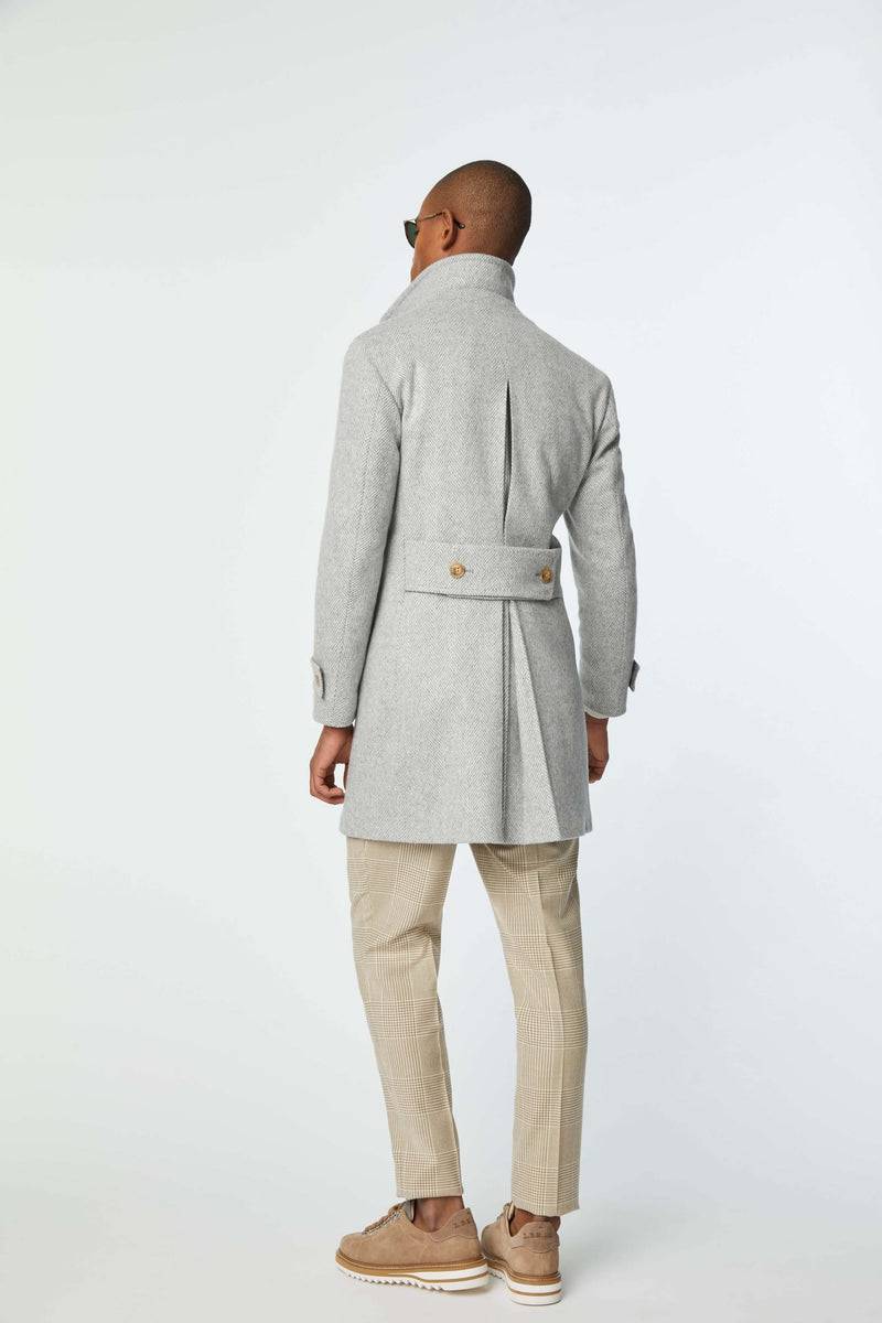Lubiam Cappotto Chesterfield in jersey grigio chiaro Cappotto Chesterfield in jersey grigio chiaro Shopping online