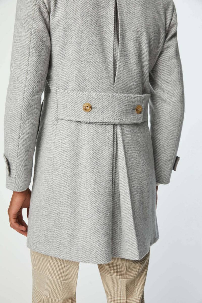 Lubiam Cappotto Chesterfield in jersey grigio chiaro Cappotto Chesterfield in jersey grigio chiaro Shopping online