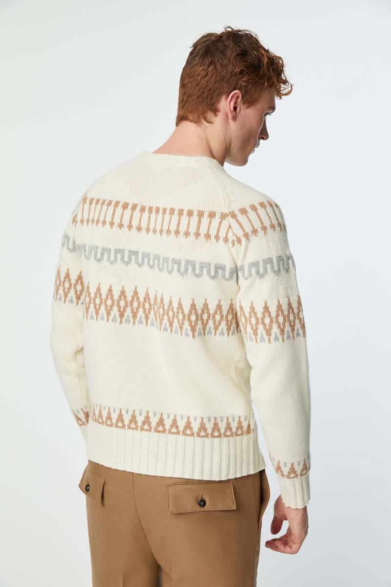 Lubiam Maglia girocollo disegno norvegese avorio Maglia girocollo disegno norvegese avorio Lightning offer
