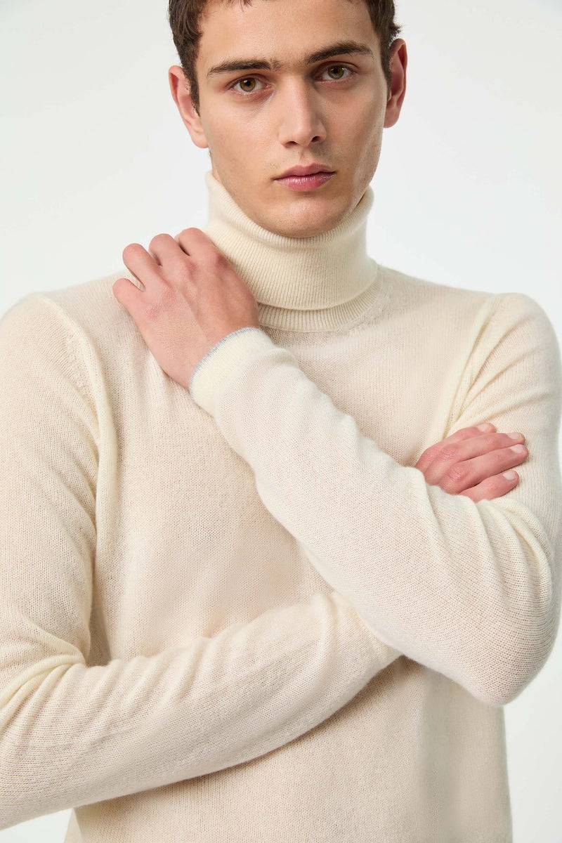 Lubiam Maglia dolcevita bianco latte in cashmere Maglia dolcevita bianco latte in cashmere Ultimi tre giorni