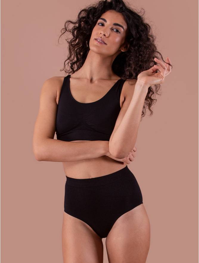 Luigi di Focenza SLIP DONNA CONTENITIVO MIDI NERO Outlet